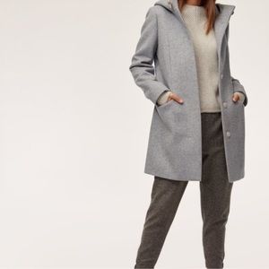 Aritzia Wool Hooded Coat